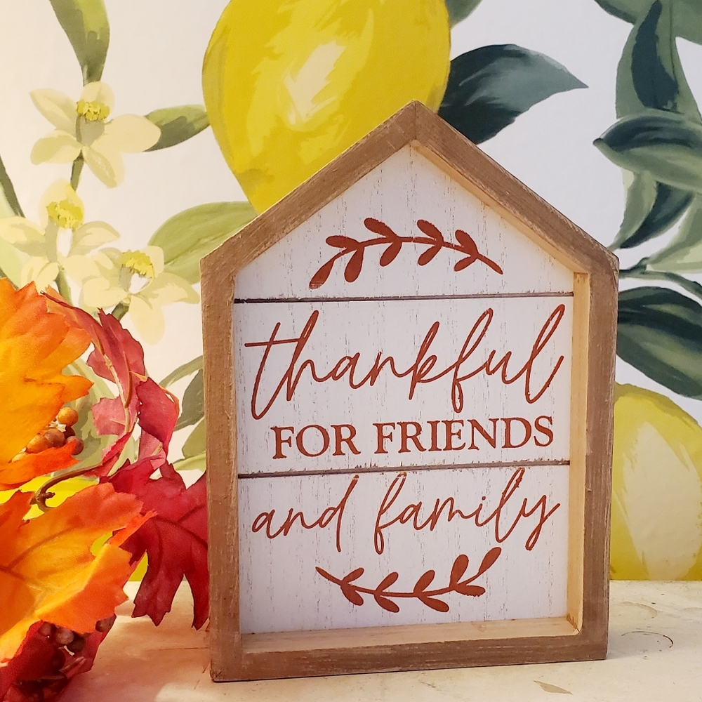 🎀3/$10🎀Thankful Friends and Family Sign